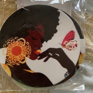 Afro Earring (Orange